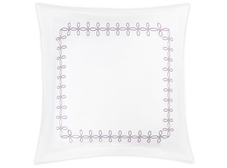 Euro Sham - Gordian Knot Lilac Percale Bedding by Matouk at Fig Linens and Home