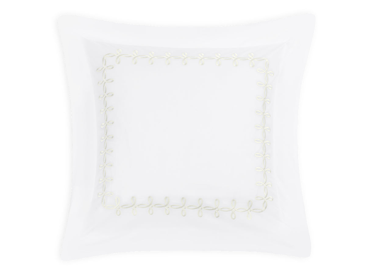 Euro Sham- Gordian Knot Cream Percale Bedding by Matouk at Fig Linens and Home