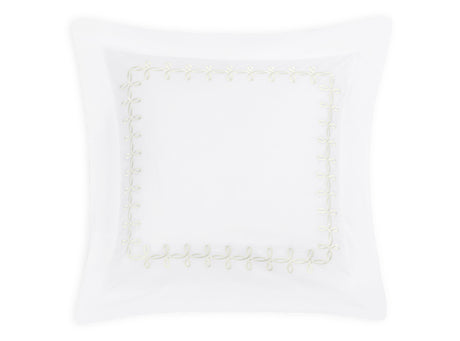 Euro Sham- Gordian Knot Cream Percale Bedding by Matouk at Fig Linens and Home
