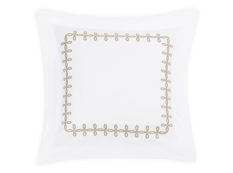 Euro Sham - Gordian Knot Truffle Percale Bedding by Matouk at Fig Linens and Home