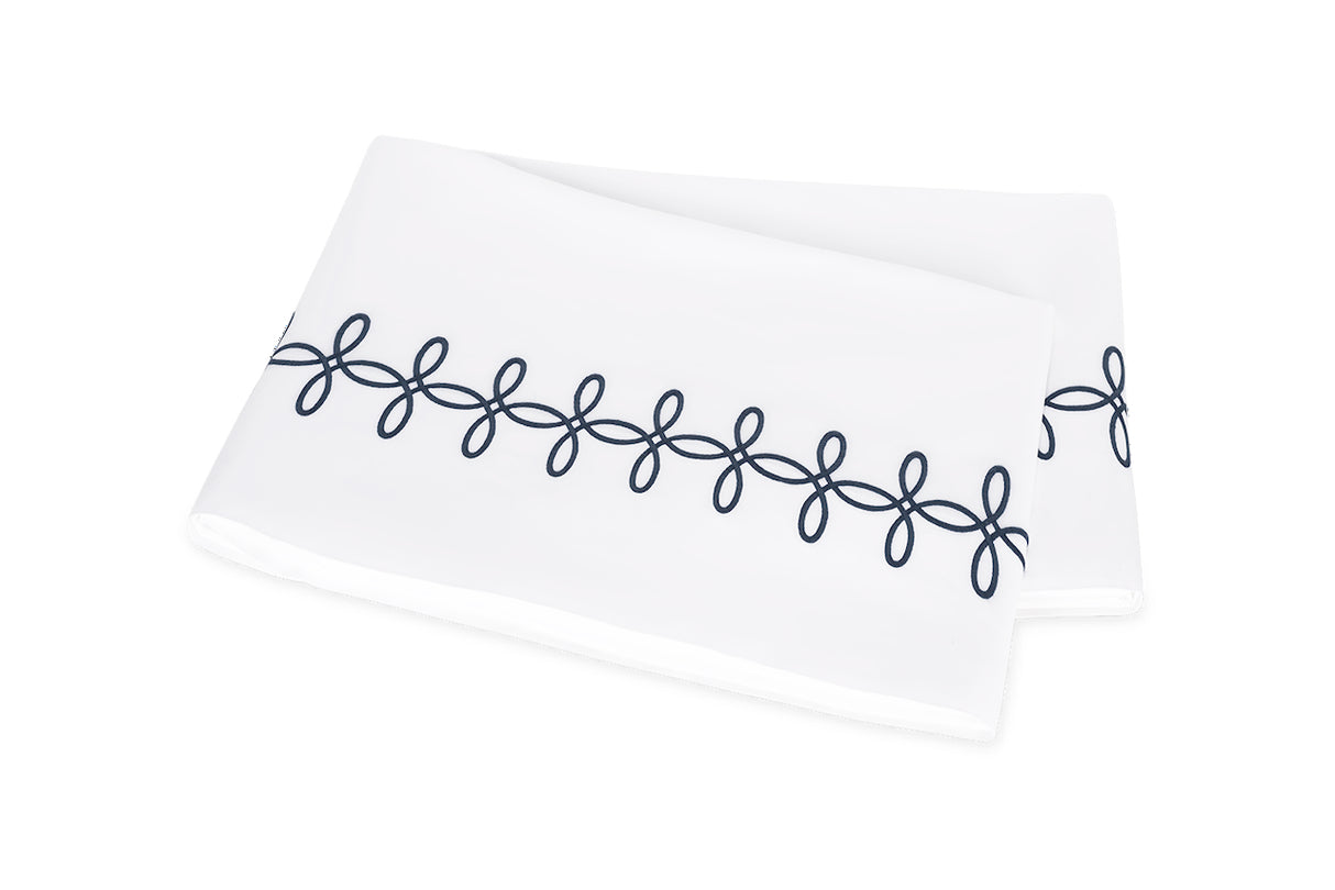Flat Sheet - Gordian Knot Baltic Percale Bedding by Matouk at Fig Linens and Home