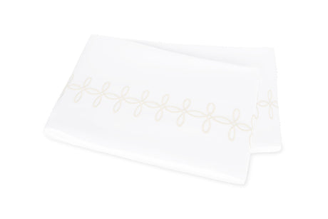 Flat Sheet- Gordian Knot Cream Percale Bedding by Matouk at Fig Linens and Home