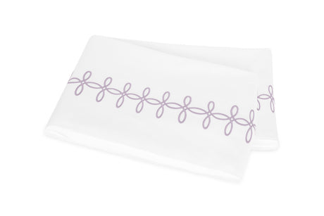 Flat Sheet - Gordian Knot Lilac Percale Bedding by Matouk at Fig Linens and Home