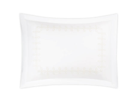 Pillow Sham - Gordian Knot Cream Percale Bedding by Matouk at Fig Linens and Home