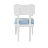 Hayden Light Blue Dining Chair | Worlds Away Bow Back Chair Back View at Fig Linens and Home