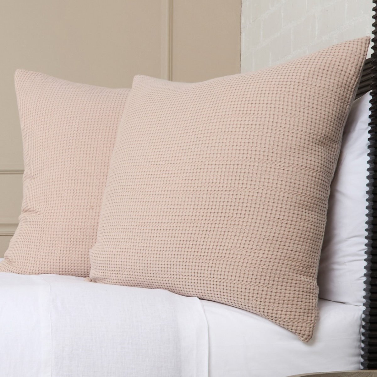 Lifestyle Photo of Balboa Sand Blankets & Shams - Pom Pom at Home at Fig Linens & Home
