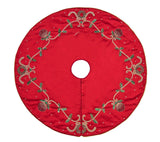 Jewel Garland Red/Green/Gold Tree Skirt | Kim Seybert at Fig Linens and Home