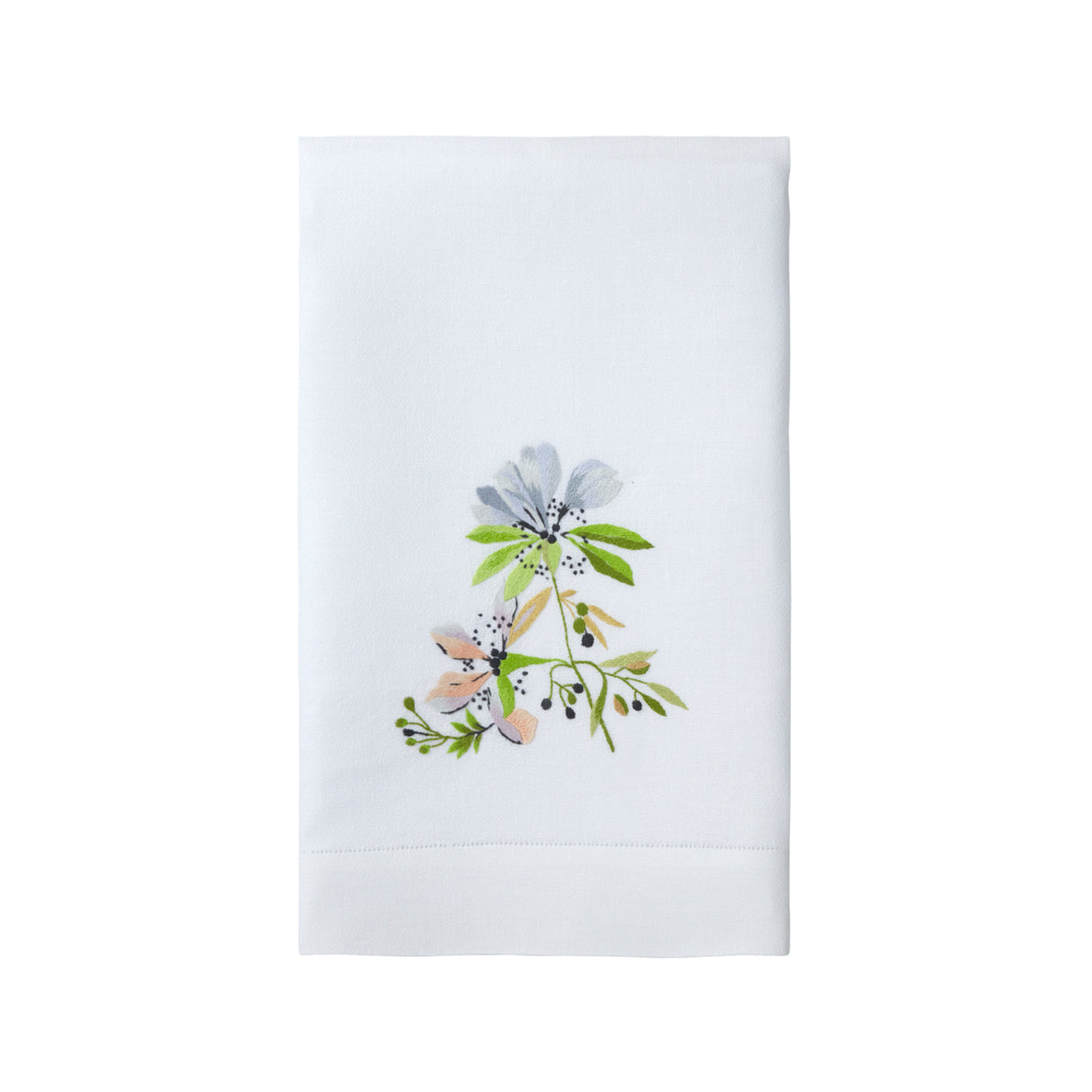 Fleurs Ancolie Guest Towel by Yves Delorme Couture