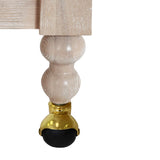 Bar Cart Brass Caster - Isadore Light Cerused Oak Bar Cart by Worlds Away at Fig Linens and Home