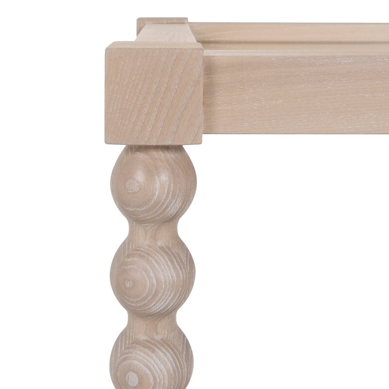 Wood grain detail on Bar Cart - Isadore Light Cerused Oak Bar Cart by Worlds Away at Fig Linens and Home