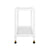 Bar Cart Side View - Isadore White Lacquer Bar Cart by Worlds Away at Fig Linens and Home