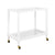 Bar Cart - Isadore White Lacquer Bar Cart by Worlds Away at Fig Linens and Home