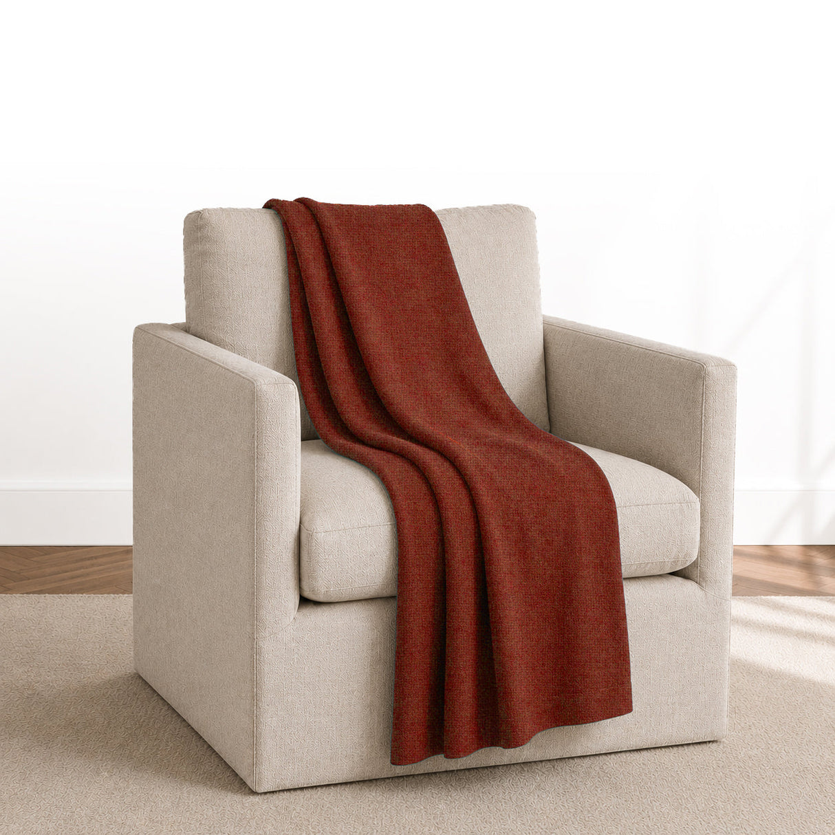 Ibiza Throw in Rust | Alicia Adams Alpaca at Fig Linens and Home