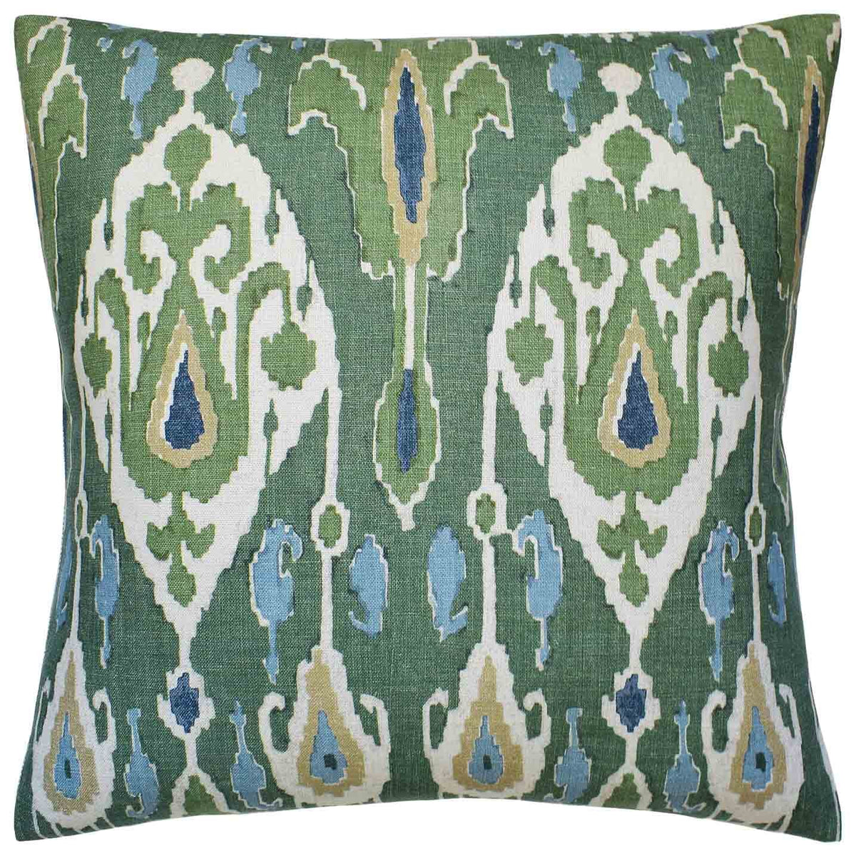 Ikat Bokhara Emerald - Throw Pillow by Ryan Studio - GP and J Baker Fabric