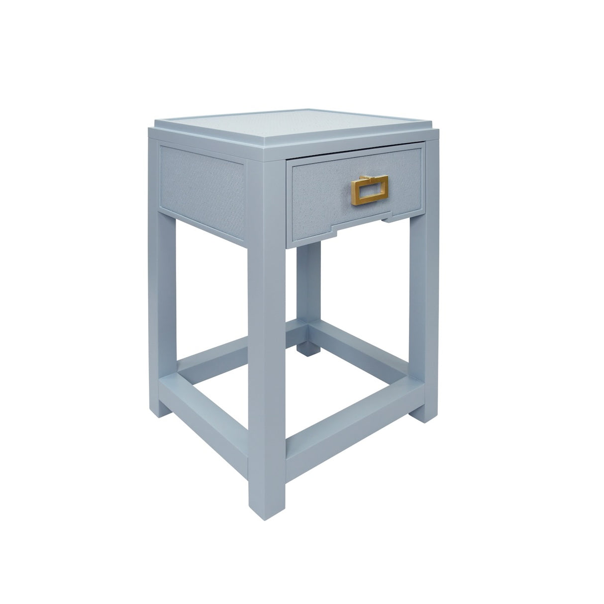 Jean Light Blue Side Table by Worlds Away at Fig Linens and Home - Angle View