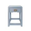 Jean Light Blue Side Table by Worlds Away at Fig Linens and Home - Front View