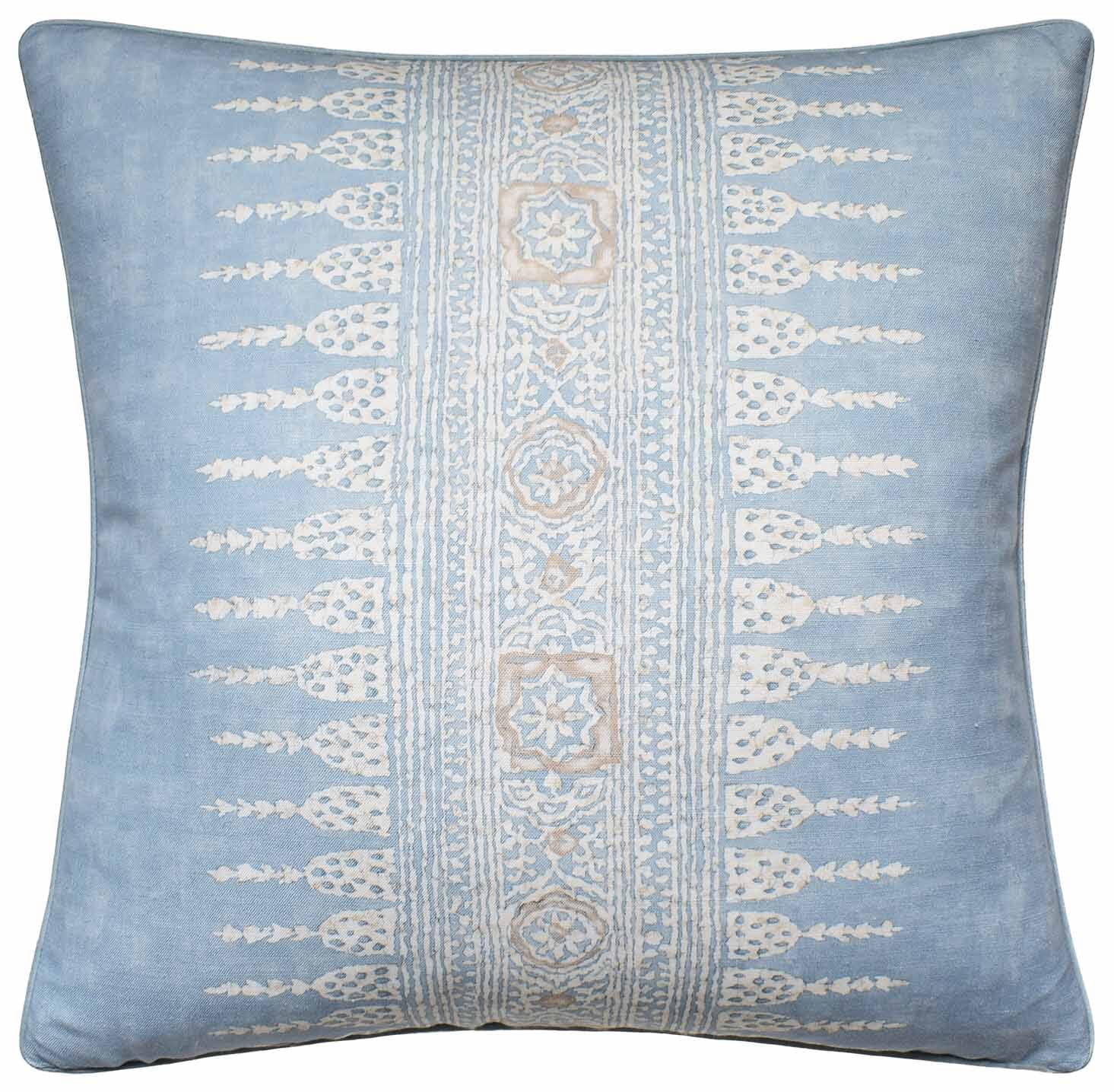Thibaut Javanese Stripe Navy Blue Throw Pillow Cover