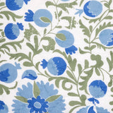 John Robshaw Aadav Sage Green Cotton Quilt Swatch Textiles  | Fig Linens and Home 1