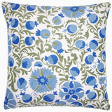 John Robshaw Aadav Sage Green Cotton Quilted Euro Square Sham Front  | Fig Linens and Home 1