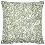 John Robshaw Aadav Sage Green Cotton Quilted Euro Square Sham Reverse  | Fig Linens and Home 1