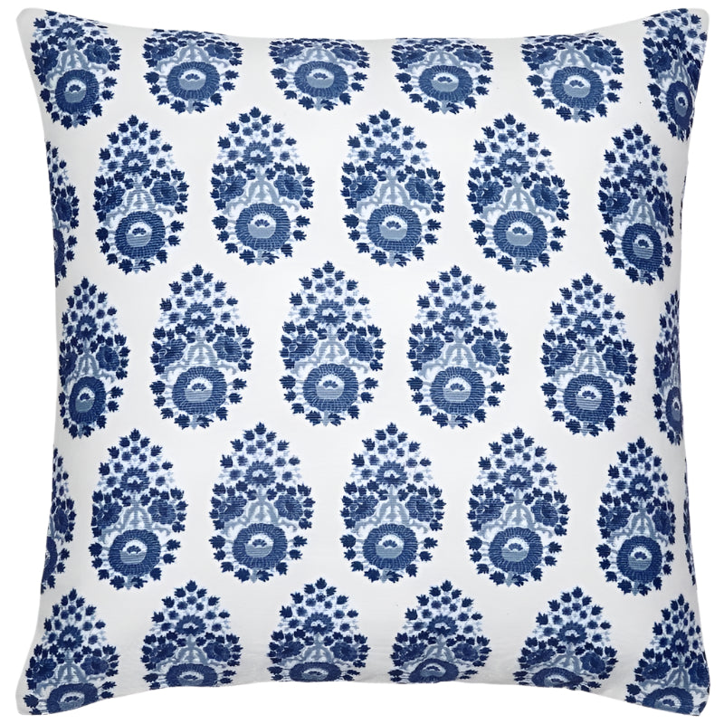 Adira Indigo Indoor Outdoor Pillow by John Robshaw - Fig Linens and Home
