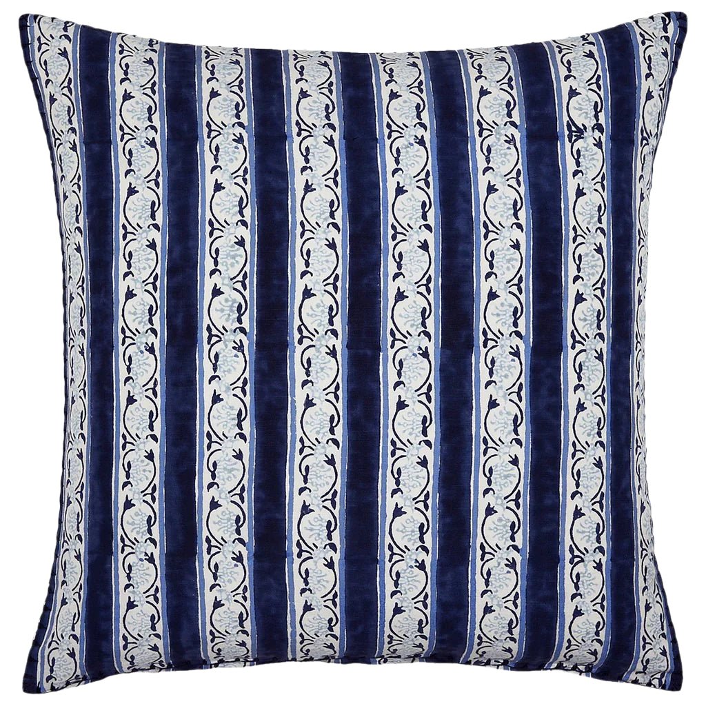 John Robshaw Bansari Lapis Navy Blue Pillow  | Fig Linens and Home Front