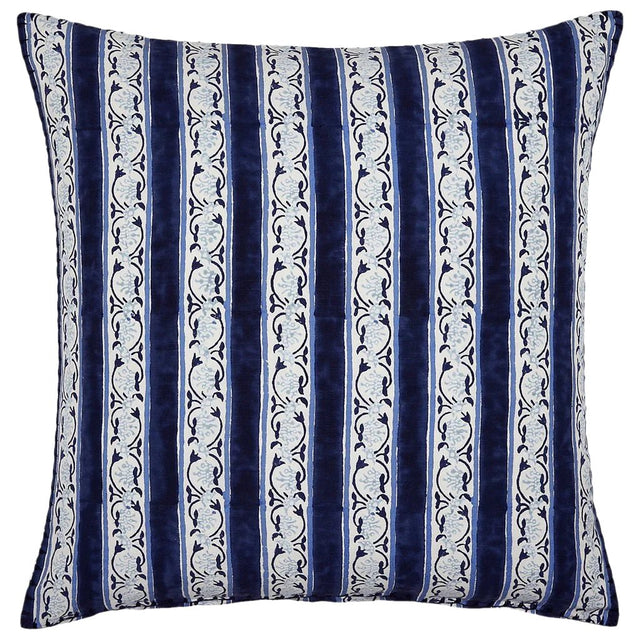 John Robshaw Bansari Lapis Navy Blue Pillow  | Fig Linens and Home Front