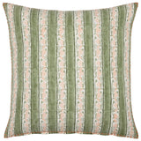 John Robshaw Bansari Tangerine Orange Sage Green Pillow  | Fig Linens and Home Front