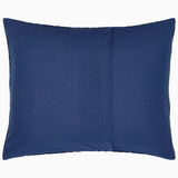 John Robshaw Pillow - Navy Blue Bedding - John Robshaw Velvet Indigo Quilted Pillow Sham Reverse
