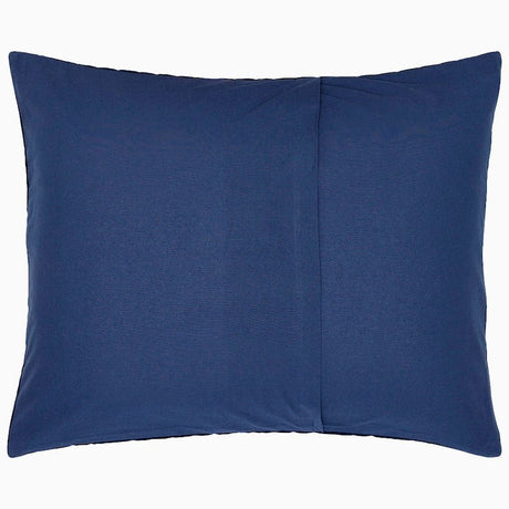 John Robshaw Pillow - Navy Blue Bedding - John Robshaw Velvet Indigo Quilted Pillow Sham Reverse