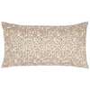 Baine Sand Bolster Pillow - Embroidered Front - John Robshaw at Fig Linens and Home