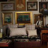 Baine Sand Bolster Pillow Lifestyle Photo - John Robshaw Textiles at Fig Linens and Home