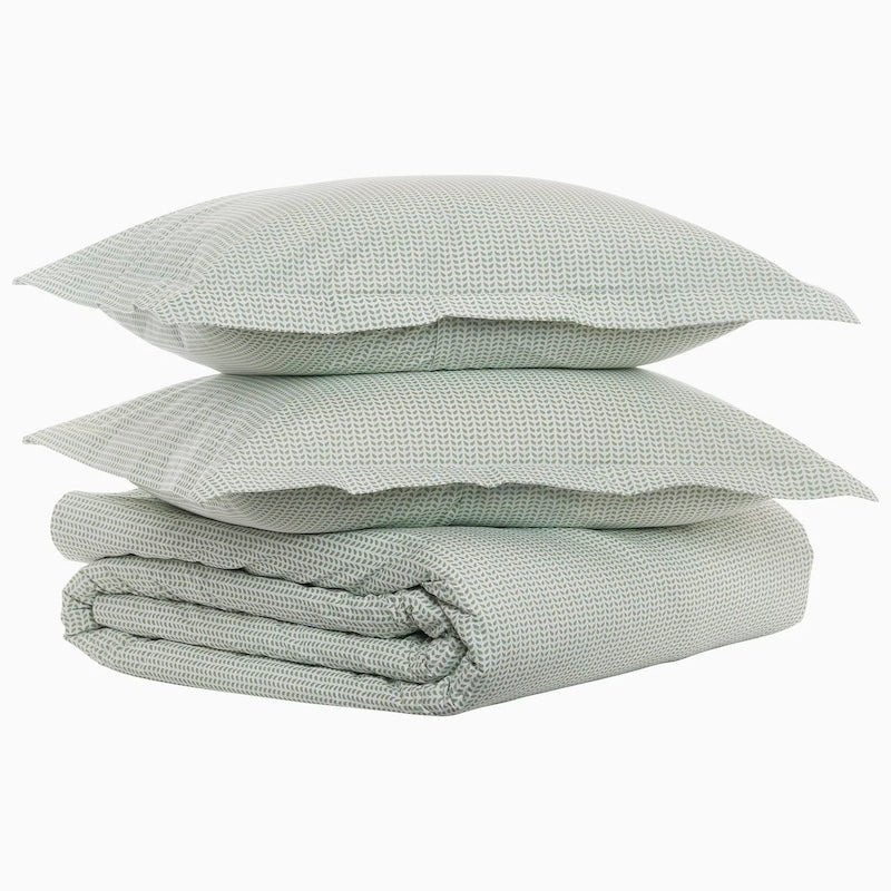 Duvet Cover with Shams - Cinde Sage Organic Duvets | John Robshaw Green Bedding