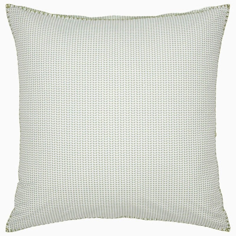 Euro Sham - Cinde Sage Green Organic Cotton | John Robshaw Bedding at Fig Linens and Home