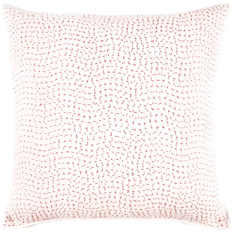 Hand Stitched Lotus Quilted Euro Sham by John Robshaw | Organic Cotton Bedding