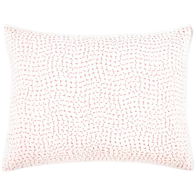 Hand Stitched Lotus Quilted Pillow Sham by John Robshaw | Organic Cotton