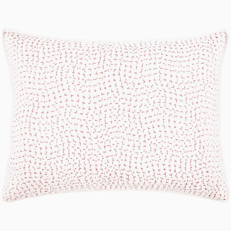 Hand Stitched Lotus Quilted Pillow Sham by John Robshaw | Organic Cotton