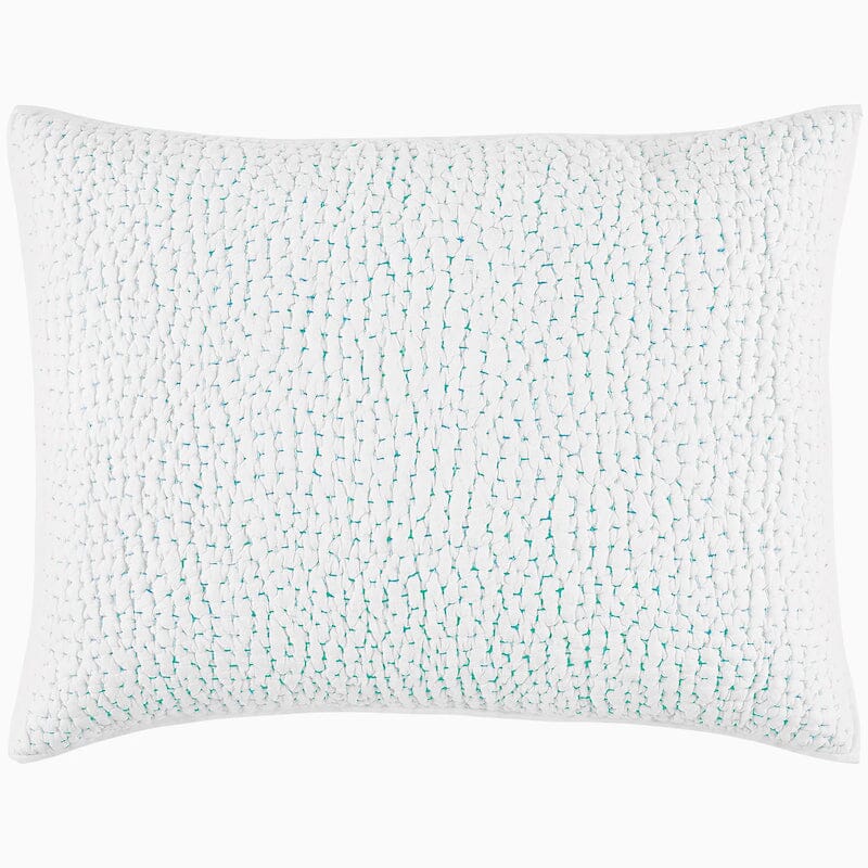 Hand Stitched Seaglass Quilted Pillow Sham by John Robshaw | Organic Cotton