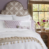 John Robshaw Handstitched Lavender Quilted Coverlet  | Fig Linens and Home Lifestyle Bedding 2