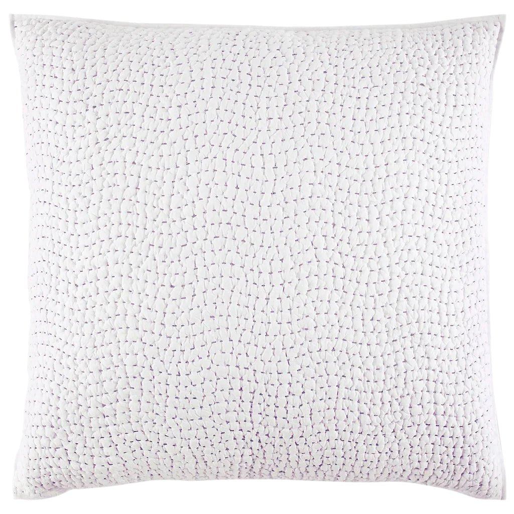 John Robshaw Handstitched Lavender Quilted European Square Sham  | Fig Linens and Home 1