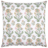 Euro Square Sham - John Robshaw Hina Sage Green & Tangerine Bedding at Fig Linens and Home