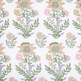 Fabric Swatch - John Robshaw Hina Sage Green & Tangerine Bedding at Fig Linens and Home