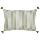 John Robshaw Kidney Lumbar Pillow BhuvSage Green Pillow  | Fig Linens and Home Back
