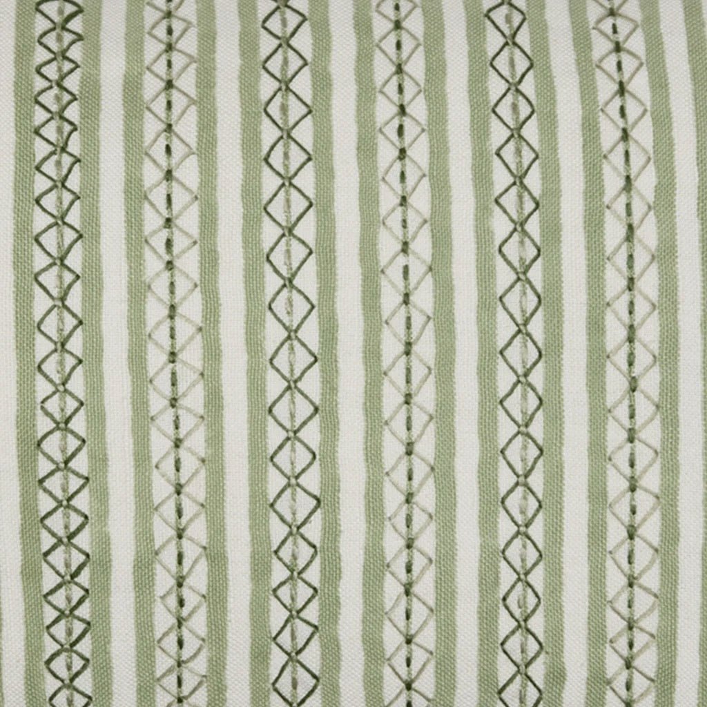 John Robshaw Kidney Lumbar Pillow BhuvSage Green Pillow  | Fig Linens and Home Swatch