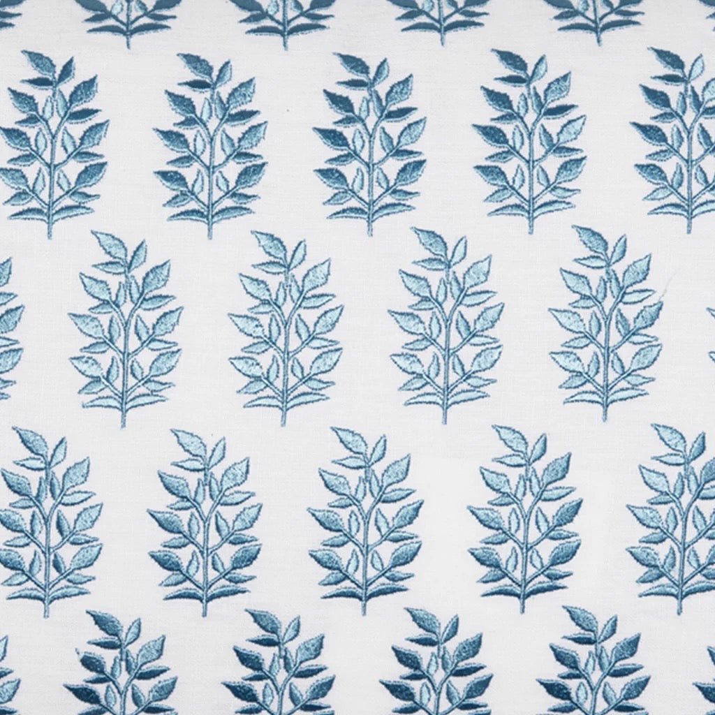 John Robshaw Kidney Lumbar Pillow Jivan Light Indigo Pillow  | Fig Linens and Home Swatch