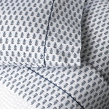Lahna Lapis Blue Organic Cotton Sheets by John Robshaw at Fig Linens and Home - Bed Photo