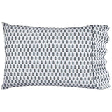 Pillowcase - Lahna Lapis Blue Organic Cotton Sheets by John Robshaw at Fig Linens and Home