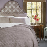John Robshaw Nandi Coffee Brown Quilted Coverlet  | Fig Linens and Home Lifestyle