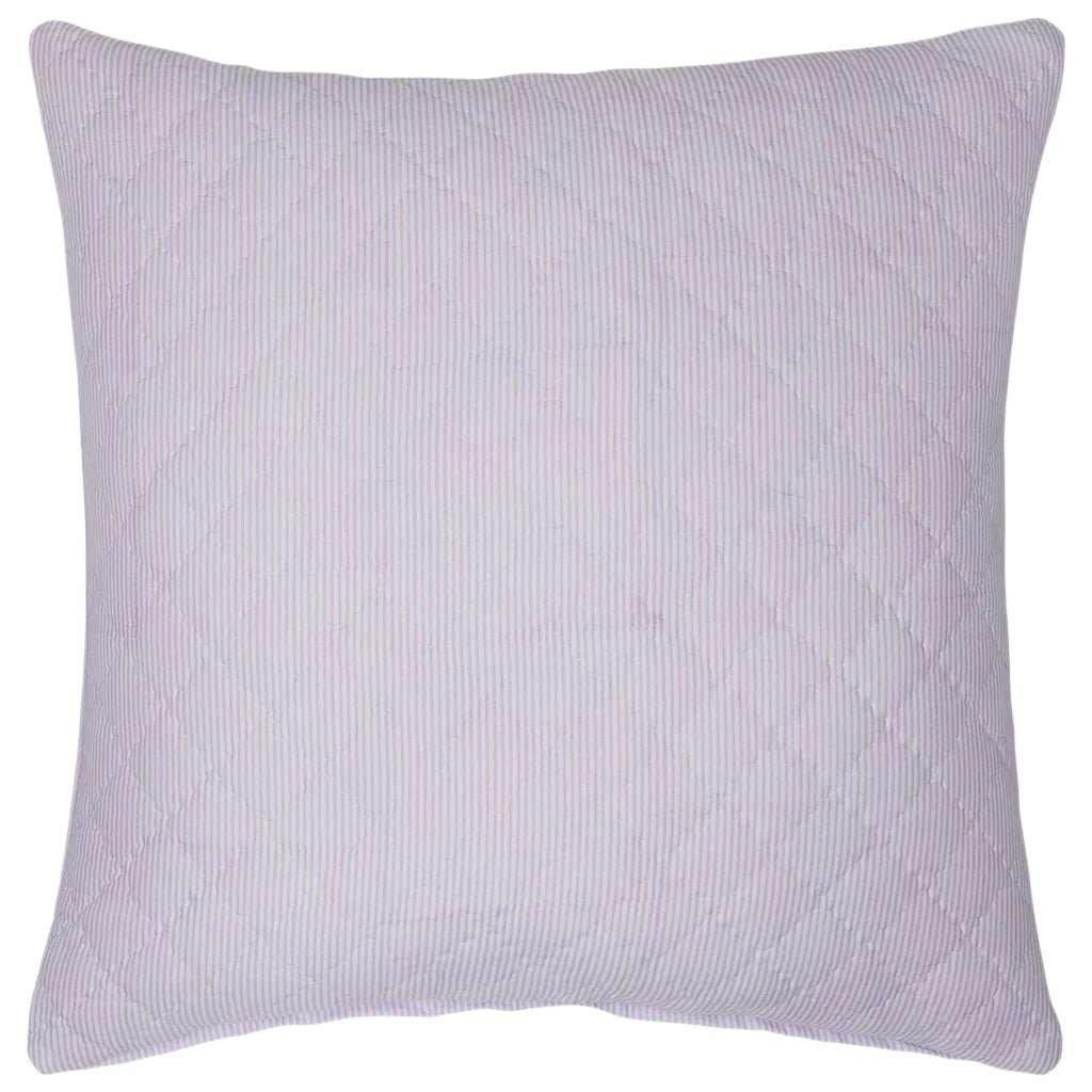 John Robshaw Nandi Lavender Purple Quilted Euro Square Pillow  | Fig Linens and Home
