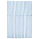 Flat Sheet Detail - John Robshaw Nandi Light Indigo Blue Striped Bed Sheets at Fig Linens and Home